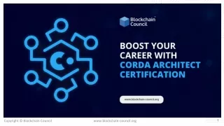 Boost your career with Corda Architect Certification