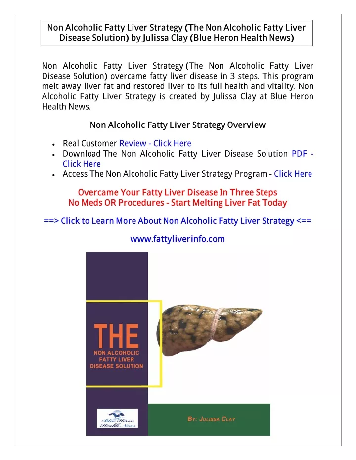 non alcoholic fatty liver strategy