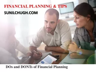 DOs and DONTs of Financial Planning