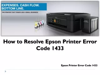 How to Resolve Epson Printer Error Code 1433