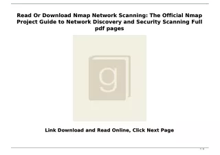 Read Or Download Nmap Network Scanning: The Official Nmap Project Guide to Network Discovery and Security Scanning Full