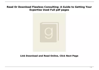 Read Or Download Flawless Consulting: A Guide to Getting Your Expertise Used Full pdf pages