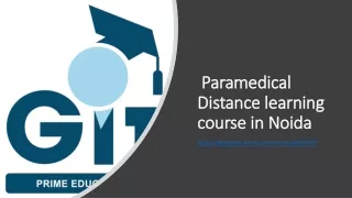 Paramedical Distance learning course in Noida