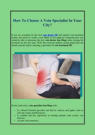 if you are searching for the best vein doctor