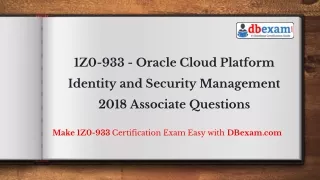1Z0-933 - Oracle Cloud Platform Identity and Security Management 2018 Associate Questions