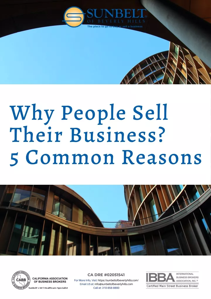 why people sell their business 5 common reasons