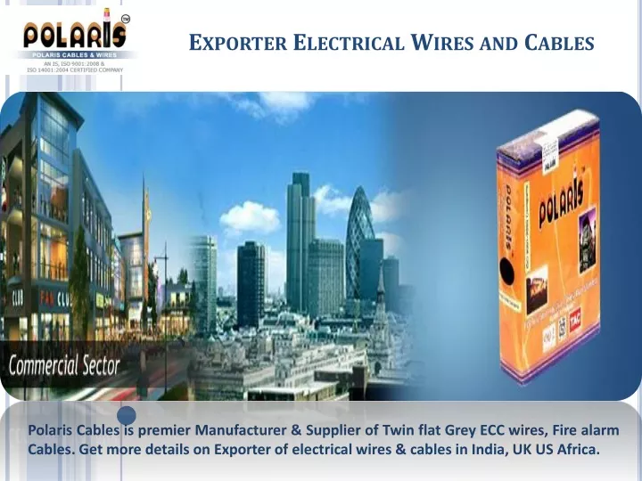 exporter electrical wires and cables