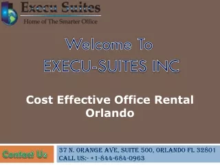 Cost Effective Office Rental Orlando