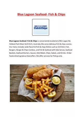 10% OFF - Blue Lagoon Seafood Fish & Chips Holland Park, West QLD