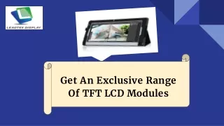 Get An Exclusive Range Of TFT LCD Modules