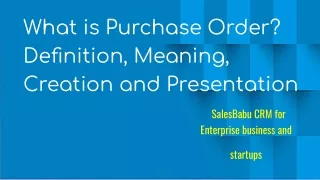 what is purchase order definition meaning
