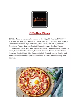 15% Off - CBellas Pizza Menu Pizza restaurant in Penrith, NSW