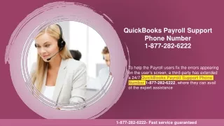 QuickBooks Payroll Support Phone Number 1-877-282-6222