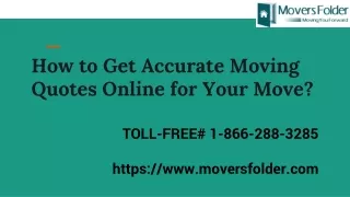 How to Get Reliable and Accurate Moving Quotes Online?