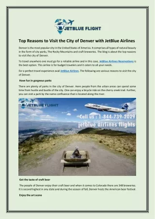 Top Reasons to Visit the City of Denver with JetBlue Airlines