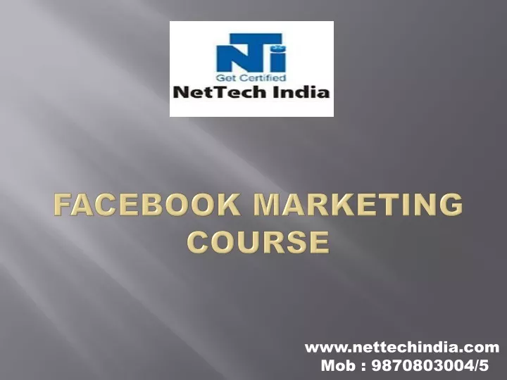 facebook marketing course