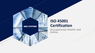 ISO 45001 Certification - Occupational Health and Safety |Ibex Systems