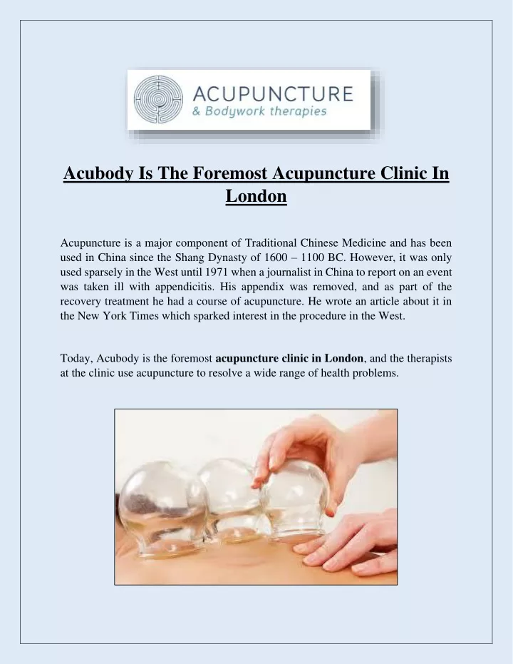 acubody is the foremost acupuncture clinic
