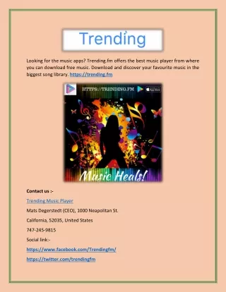 Trending Music Player - trending.fm