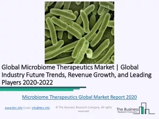 Global Microbiome Therapeutics Market Report 2020