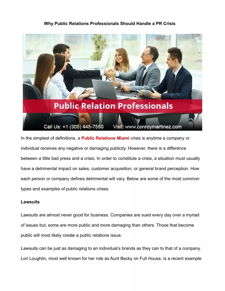why public relations professionals should handle