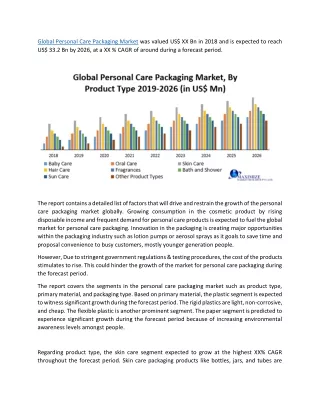 Global Personal Care Packaging Market