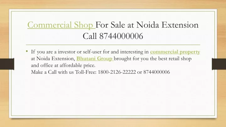 commercial shop for sale at noida extension call 8744000006