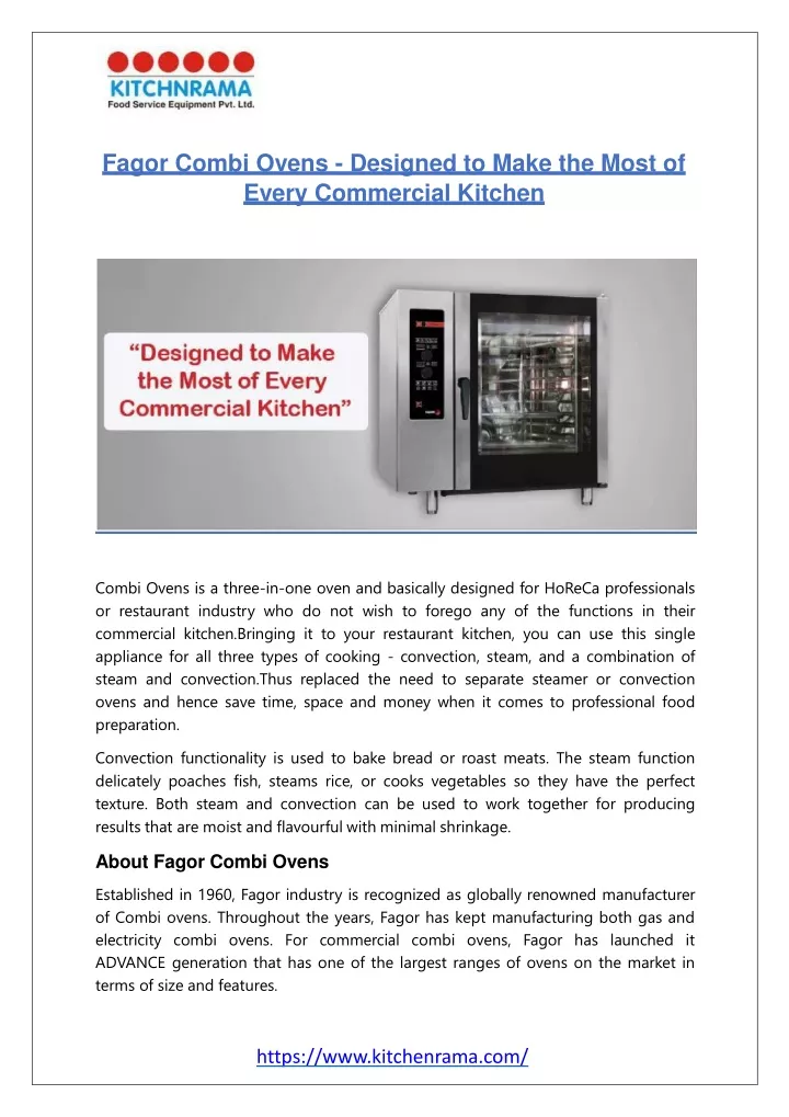 fagor combi ovens designed to make the most
