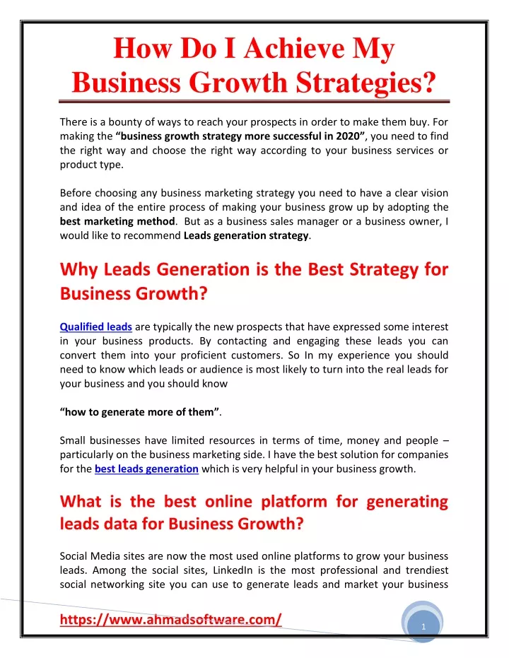 how do i achieve my business growth strategies
