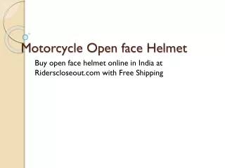 Open face helmet|open face motorcycle helmet