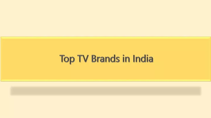 top tv brands in india