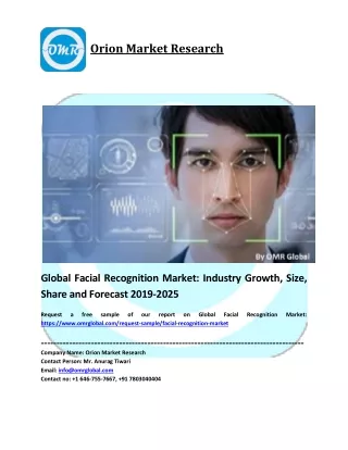 Global Facial Recognition Market Size, Share and Forecast to 2025