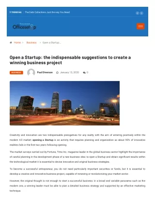 Open a Startup: the indispensable suggestions to create a winning business project
