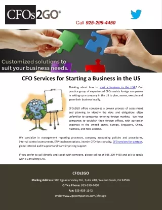 CFO Services for Starting a Business in the US