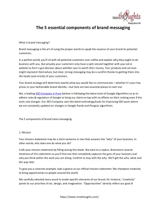 The 5 essential components of brand messaging