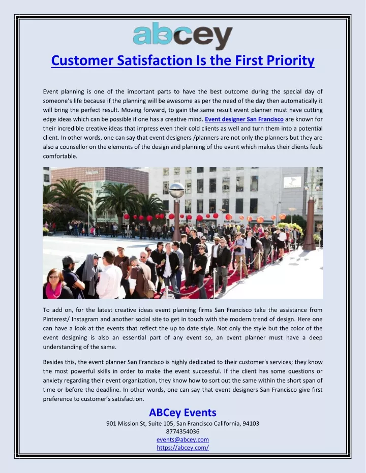 customer satisfaction is the first priority