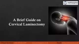 A Brief Guide on Cervical Laminectomy