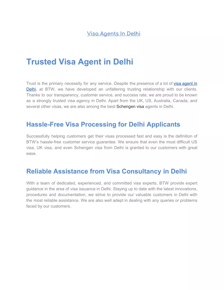 visa agents in delhi