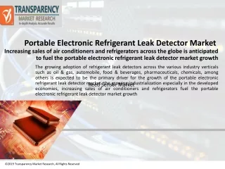 Portable Electronic Refrigerant Leak Detector Market Analyzing Growth by focusing on Top Key Operating Vendors