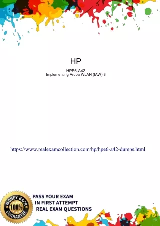 HP    HPE6-A42 Dumps PDF Study Material for Exam Learning