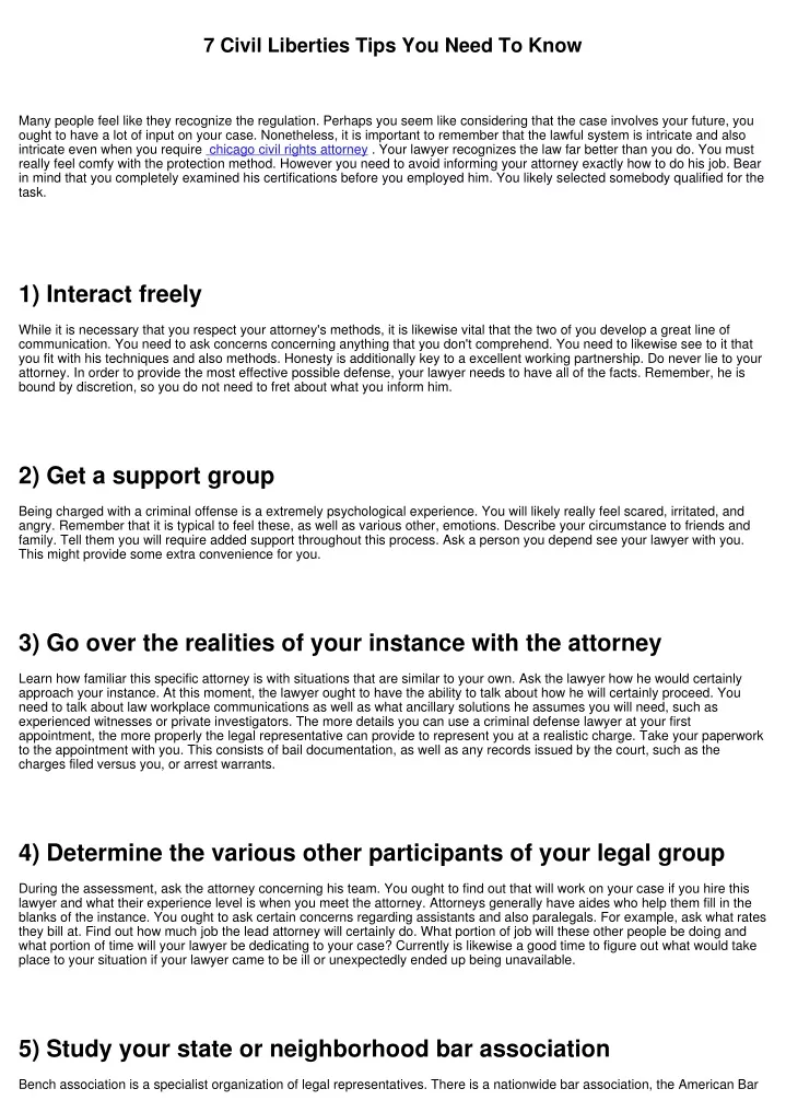 7 civil liberties tips you need to know