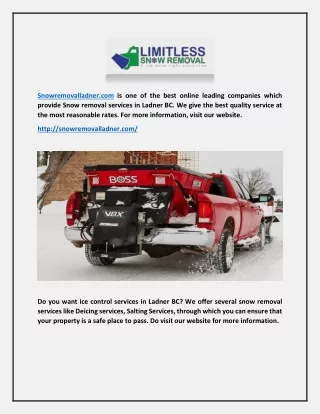 Snow Removal Companies Ladner Bc - Snow Removal Ladner