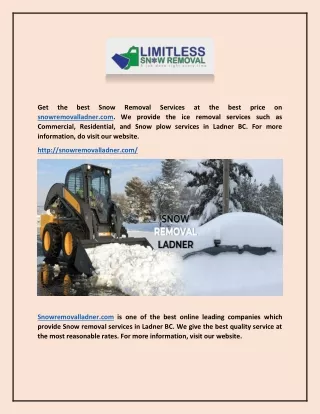 Snow Removal Rates In Ladner Bc - Snow Removal Ladner