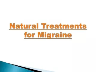 Natural treatments for migraine