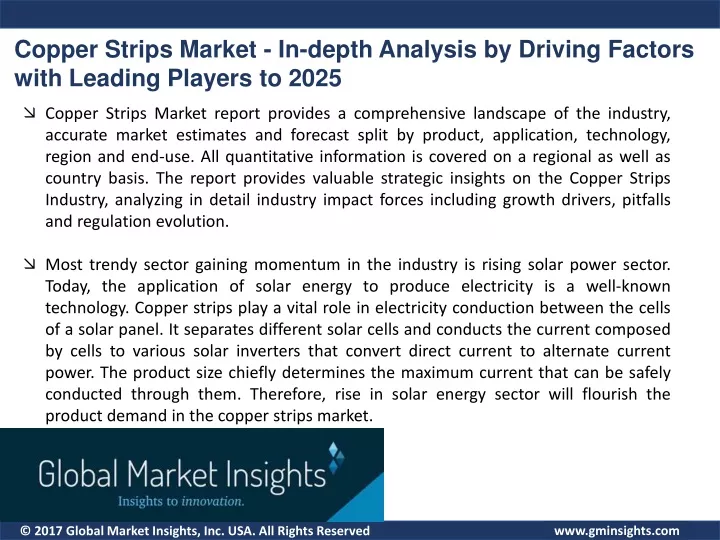 copper strips market in depth analysis by driving