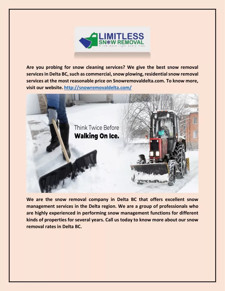 are you probing for snow cleaning services