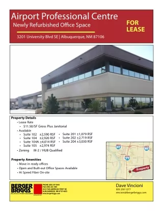 Office Space For Lease - 3201 University Blvd SE, Albuquerque, NM 87106