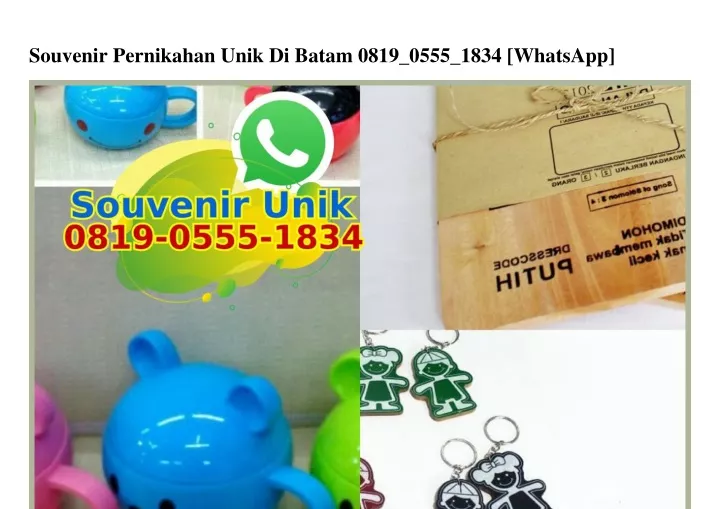 souvenir pernikahan unik di batam 0819 0555 1834