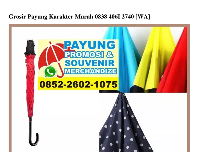 grosir payung karakter murah 0838 406i 2740 wa