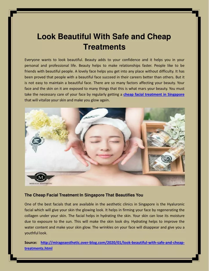 look beautiful with safe and cheap treatments